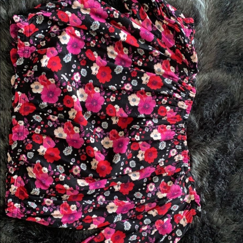 Off the shoulder floral shirt